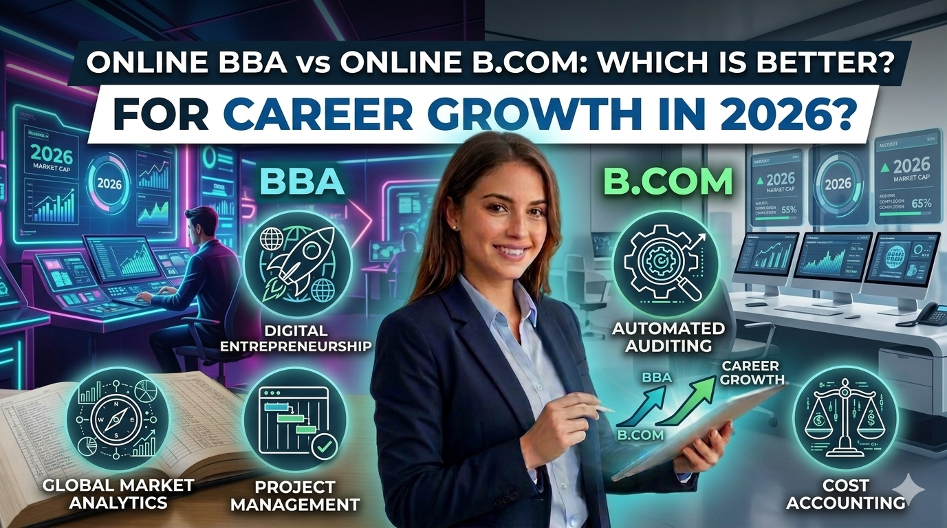 You are currently viewing Online BBA vs Online B.Com: Which is Better for Career Growth in 2026?