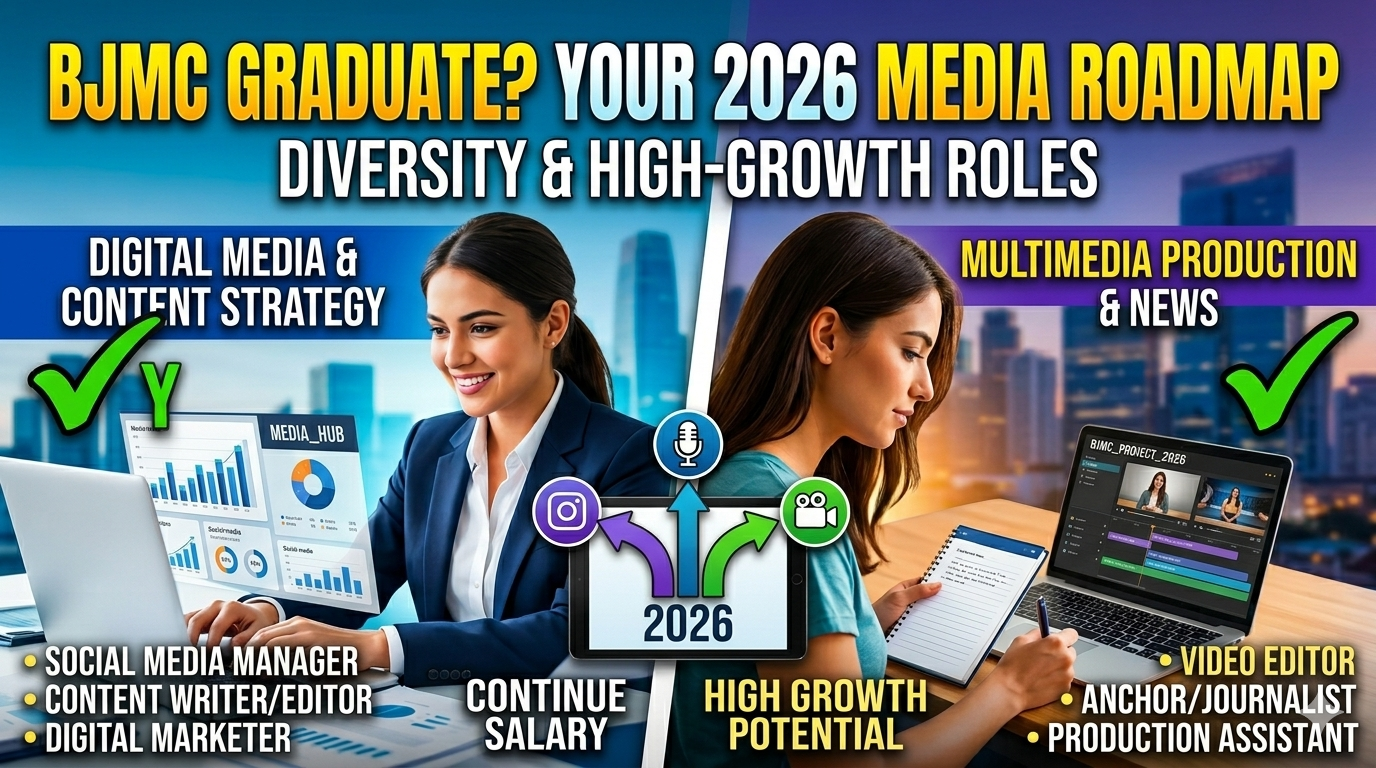 You are currently viewing Career Options After Online BJMC in Media Industry (2026 Guide)