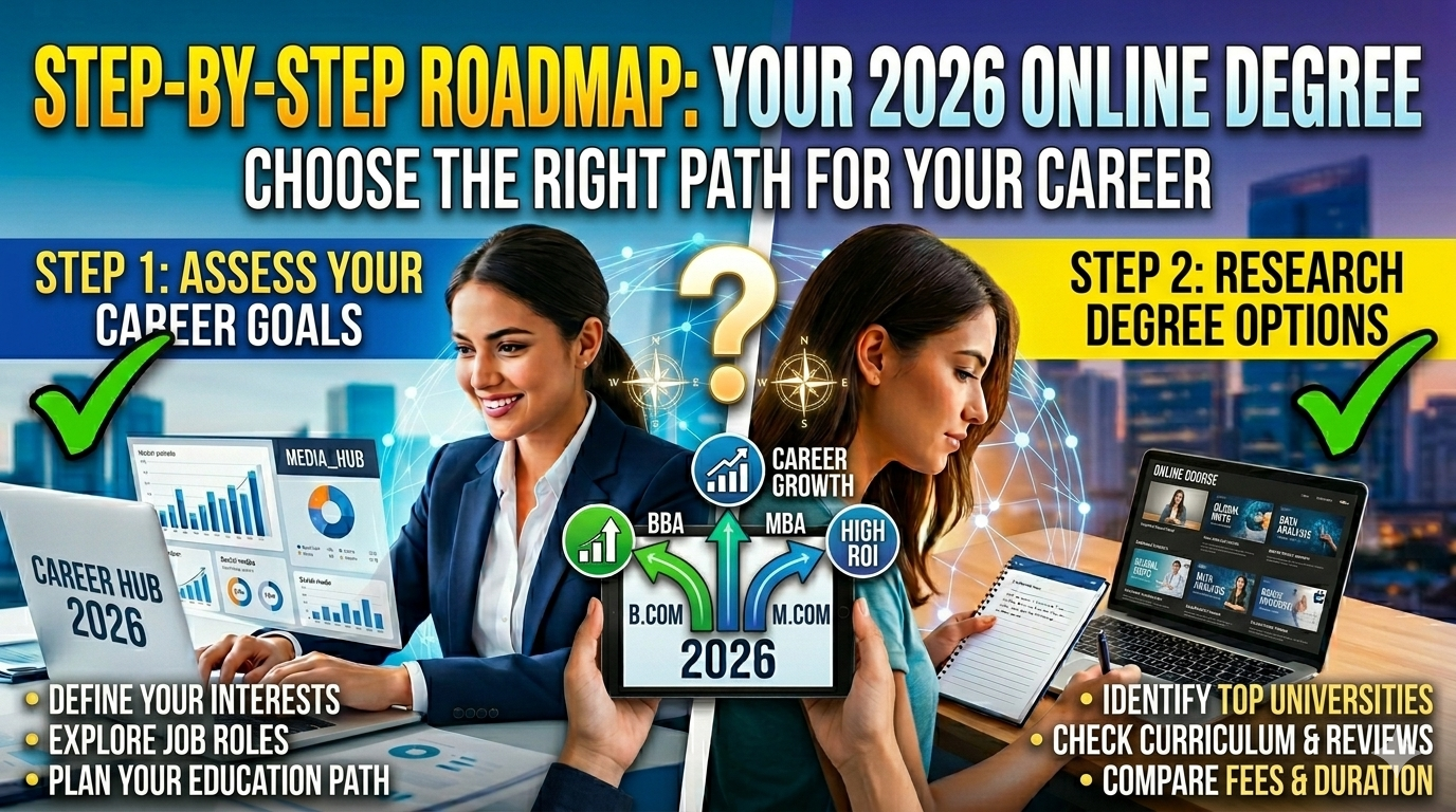 You are currently viewing Step-by-Step Roadmap: Choosing the Right Online Degree After 12th & Graduation in 2026
