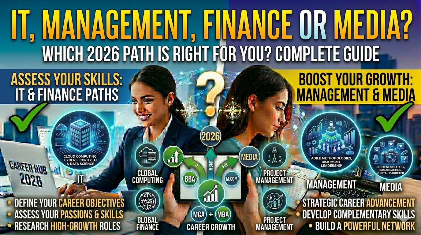 You are currently viewing Which Career Path is Right for You? IT, Management, Finance or Media (Complete Guide 2026)