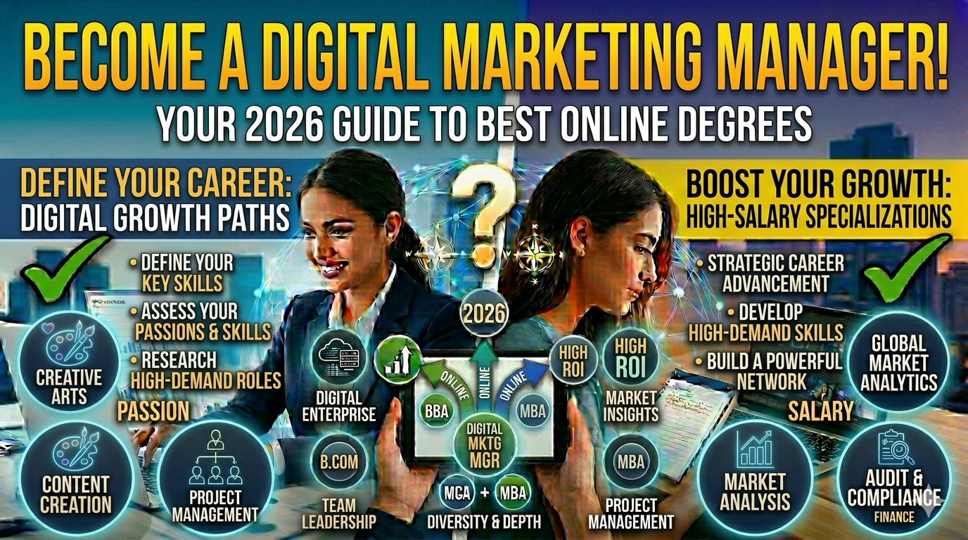 You are currently viewing How to Become a Digital Marketing Manager in 2026 (Best Online Degrees)